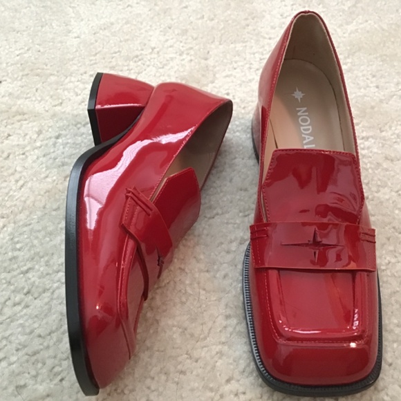 Nodaleto Bulla Cara Red Leather Loafers - Picture 1 of 9